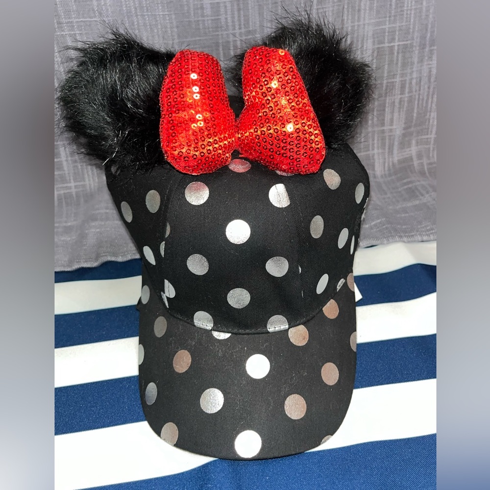 Disney Parks PomPom Minnie Ears Hat
